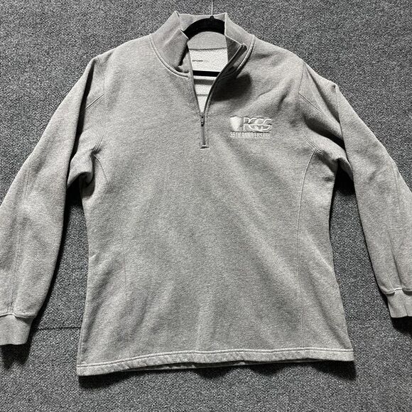 Sport Tek Pullover Mens 2XL Gray PCGS 35th Anniversary Half Zip Sweater Jacket - Picture 1 of 8
